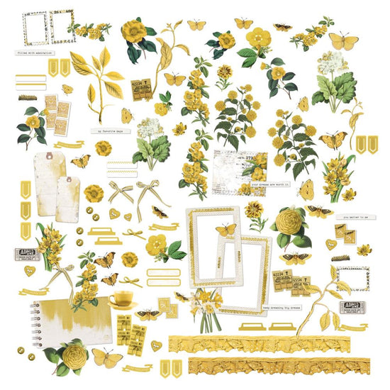 Color Swatch: Ochre Mini Laser Cut Outs Elements
