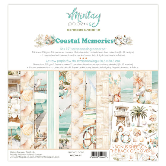 Mintay 12 X 12 PAPER SET - Coastal Memories