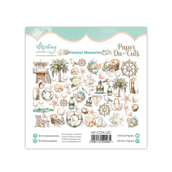Mintay PAPER DIE-CUTS -Coastal Memories , 60 PCS