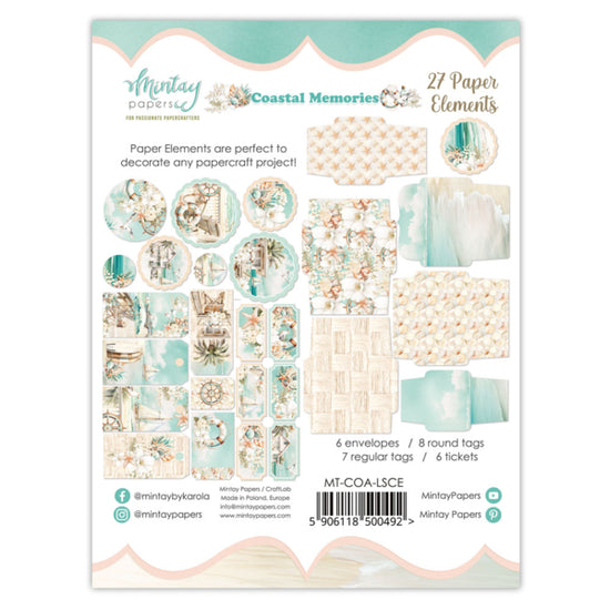 Mintay PAPER ELEMENTS - Coastal Memories, 27 PCS