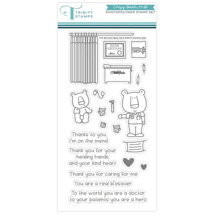Trinity Stamps Cozy Bear, MD 4x8 Stamp Set – Imaginic Scrapbook