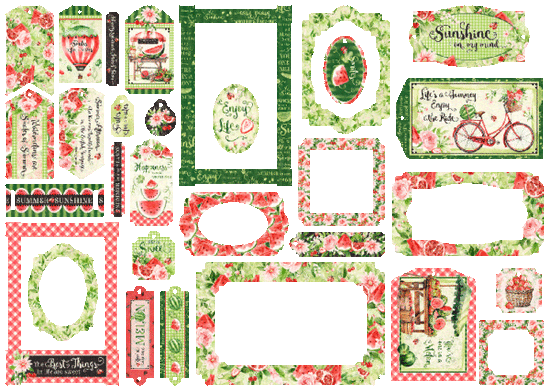Sunshine on my Mind Chipboard Tags & Frames