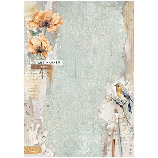 Stamperia Rice Paper Sheet A4 Create Happiness Secret Diary Bird