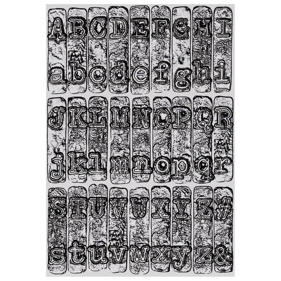 Sizzix 3D Texture Fades Embossing Folder A5 by Tim Holtz Typewriter