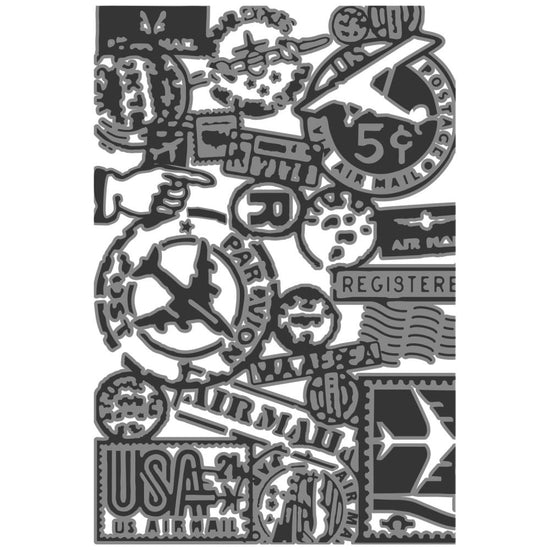 Sizzix Textured Impressions Embossing Folder by Tim Holtz Vault Airmail