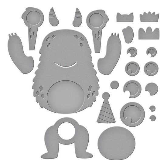 Spellbinders Etched Dies From The Monster Birthday Collection Dancin&