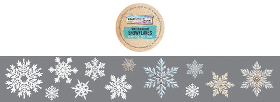 TEXT{ures} Winter in Bloom Snowflakes Kiss-Cut PET Tape