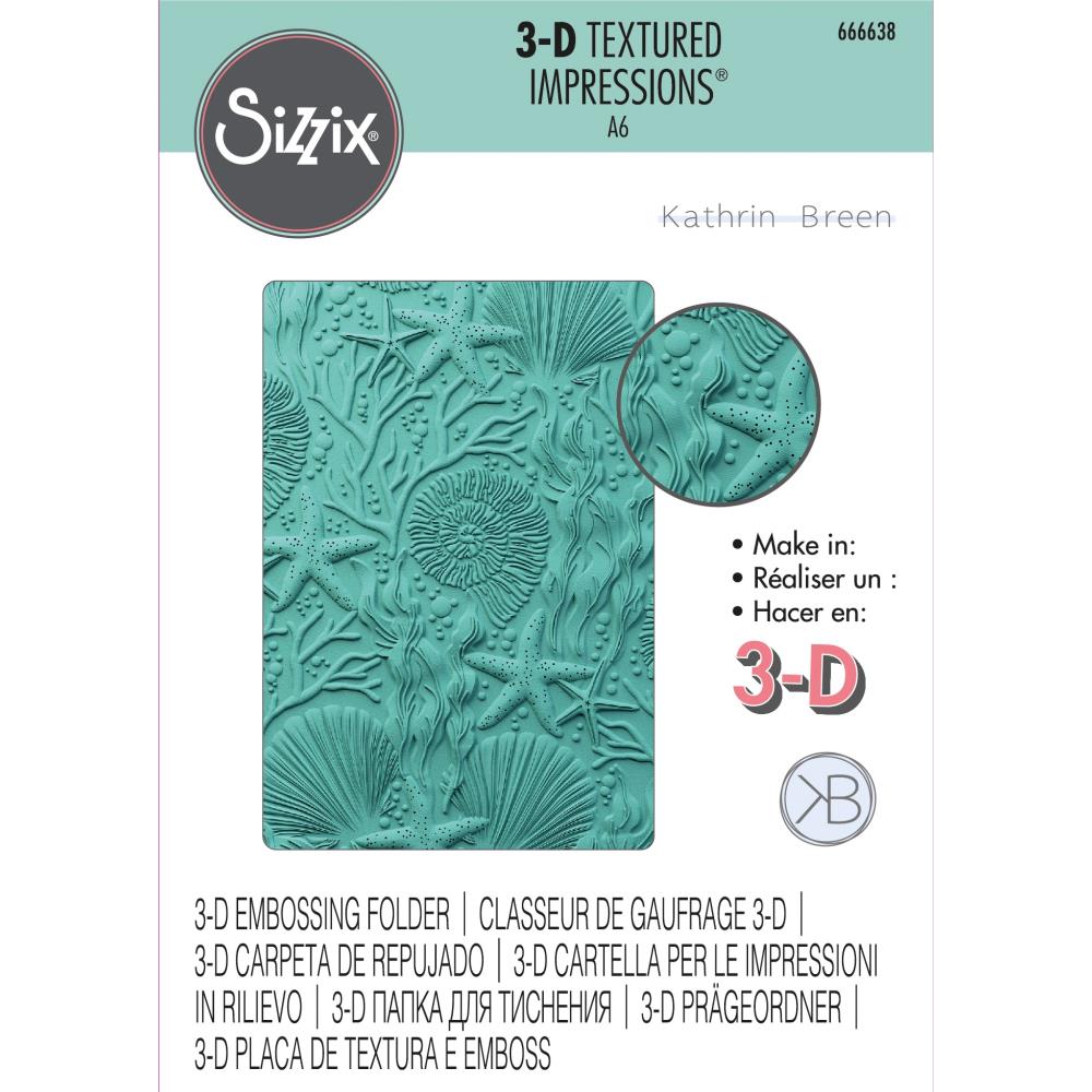Sizzix Cartella da Ebossing 3D Textured Ipressions Crepato Fustella Sizzix Cartella da Ebossing 3D Textured Ipressions Crepato Fustella