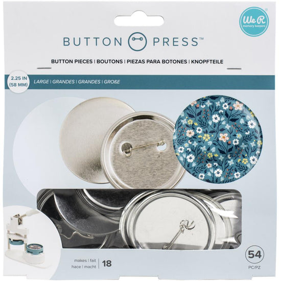 We R Memory Keepers Button Press Refill Pack 18/Pkg Large (58mm)