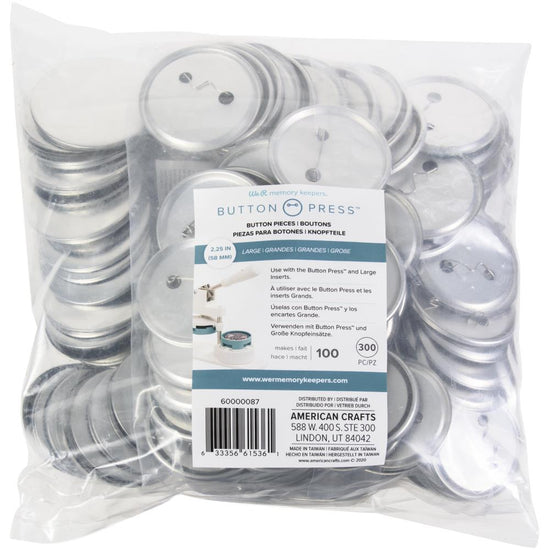 We R Memory Keepers Button Press Bulk Refill Pack 100/Pkg Large (58mm)
