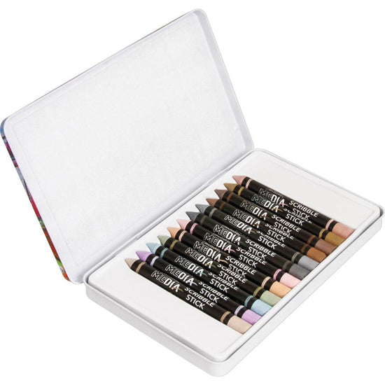 Dina Wakley Media Scribble Sticks 3 12/Pkg