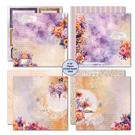 3Quarter Designs Dawns Glow 6x6 Design Paper & Diecuts Set