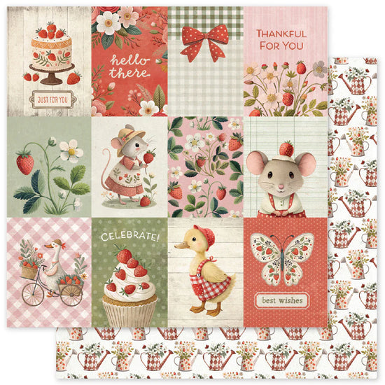 Paper Rose Strawberry Friends 12x12 Paper Collection