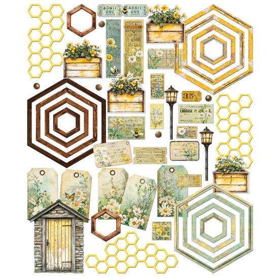 49 And Market Die Cuts Elements Botanical Buzz
