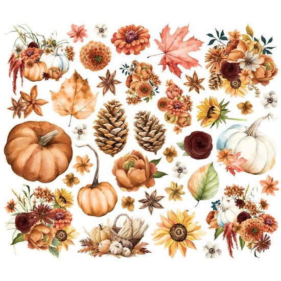Simple Vintage Autumn Breeze Bits & Pieces Die-Cuts Floral