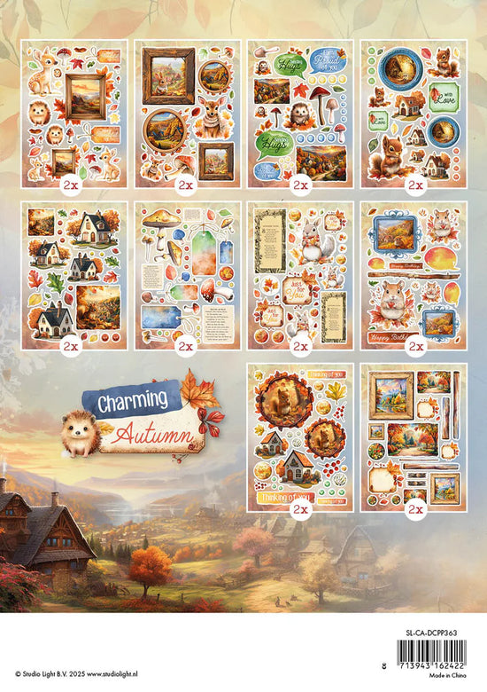 Studio Light Die-Cut Paper Pad Paper Elements Charming Autumn 20 Sheets