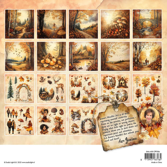 Studio Light Collage Paper Pad Backgrounds & Elements Autumn In The Woods 36 Sheets