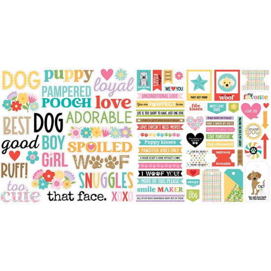 Bella Blvd Cardstock Ephemera Words, Bow Wow