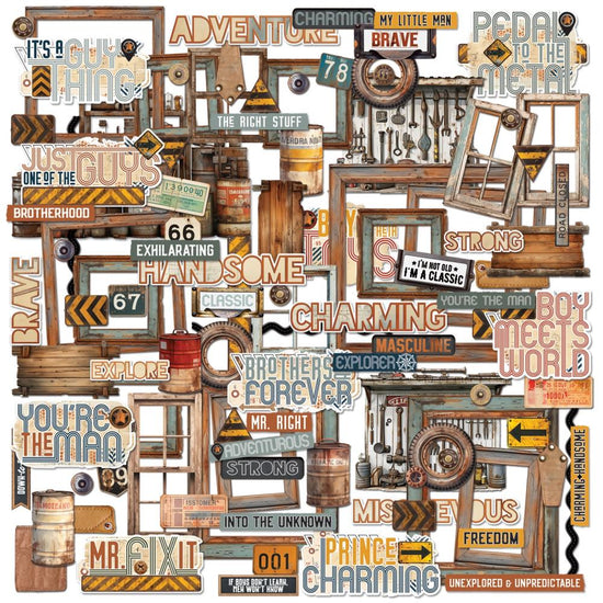 49 And Market Die-Cuts Elements Rust and Revs