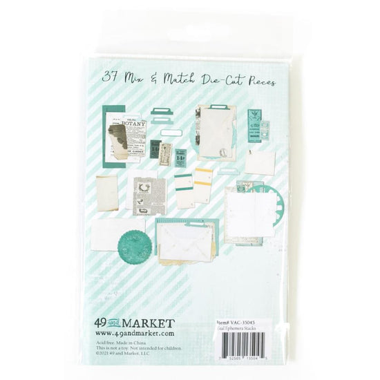 Vintage Artistry In Teal Ephemera Stack