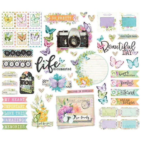 Simple Vintage Life In Bloom Bits & Pieces Die-Cuts 44/Pkg