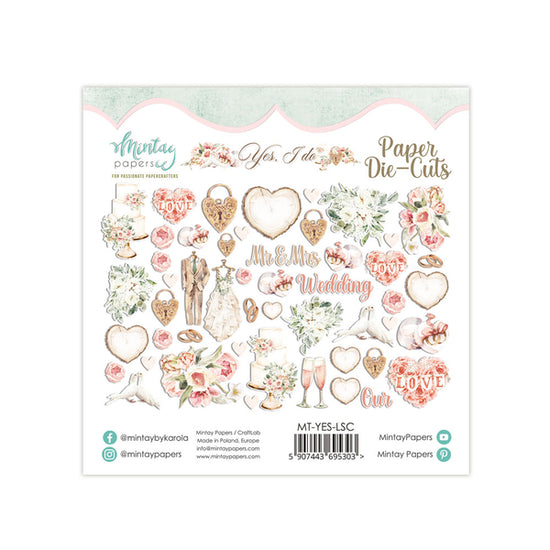 PAPER DIE-CUTS - YES, I DO, 50 PCS