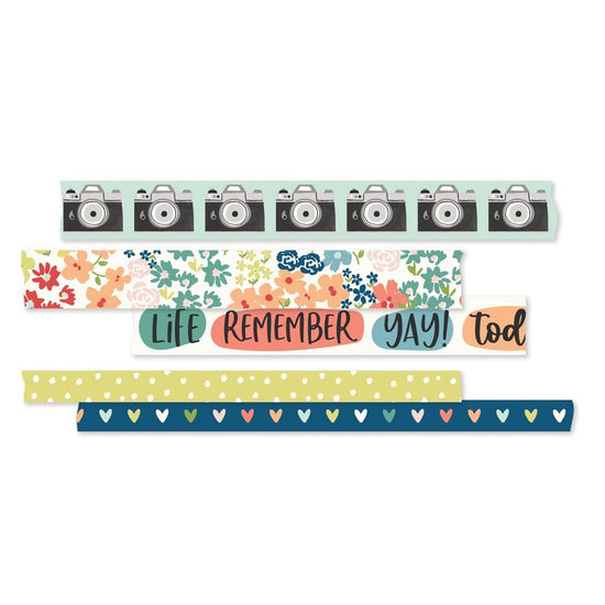 Simple Stories Life Captured Washi Tape 5/Pkg
