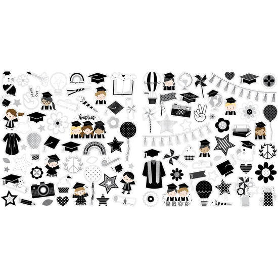 Bella Blvd Cardstock Ephemera Icons, Cap & Gown