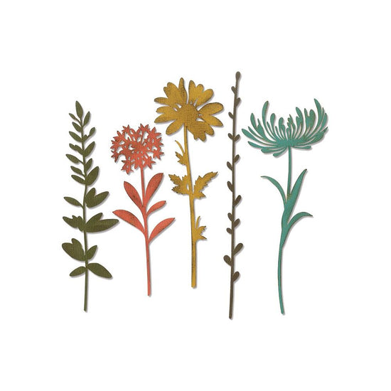Sizzix Thinlits Dies By Tim Holtz Wildflower Stems