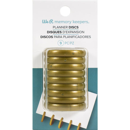 Crop-A-Dile Power Punch Planner Discs 9/Pkg by We R Memory Keepers Gold