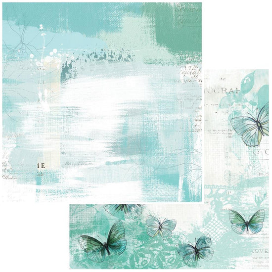 Vintage Artistry In Teal Double-Sided Cardstock 12"X12" Breeze