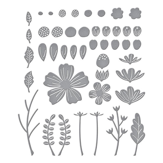 Spellbinders Etched Dies Be Bold Blooms S5-502