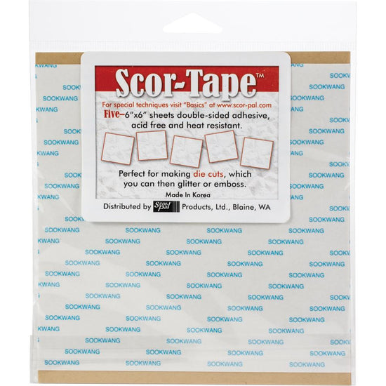 Scor-Tape Sheets 5/Pkg 6"X6"