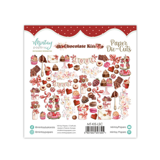 PAPER DIE-CUTS - CHOCOLATE KISS, 60 PCS