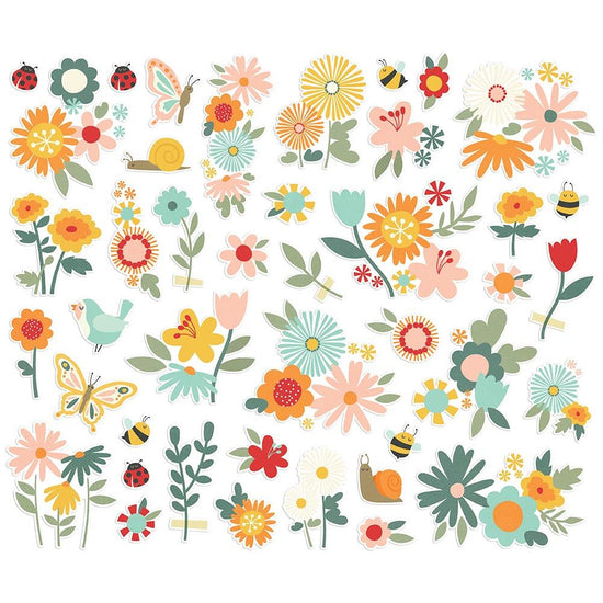 Full Bloom Bits & Pieces Die-Cuts 42/Pkg Floral