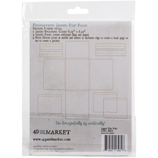 49 And Market Foundations Jagged Flip Folio Black