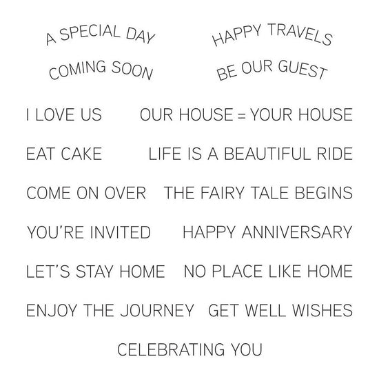 Spellbinders Clear Acrylic Stamps Make A Scene Sentiments