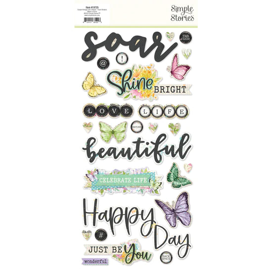 Simple Vintage Life In Bloom Foam Stickers 48/Pkg