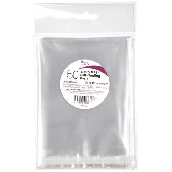 Self-Sealing Bags 50/Pkg 4.75”x5.75”
