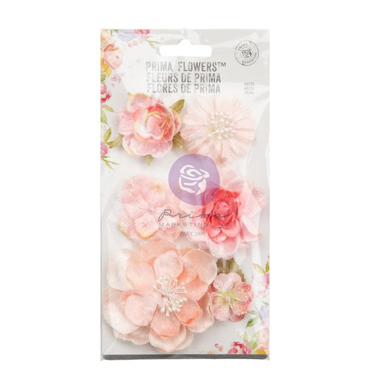 Prima Marketing Mulberry Paper Flowers Velvety Smooth/Strawberry Milkshake