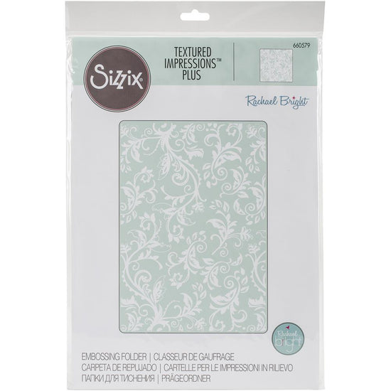 Sizzix Textured Impressions Plus Embossing Folder - Botanical Swirls