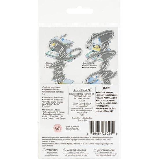 Sizzix Thinlits Die Set 3PK - Occasion Phrases Item