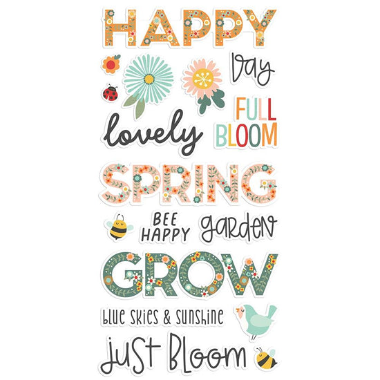 Full Bloom Foam Stickers 35/Pkg