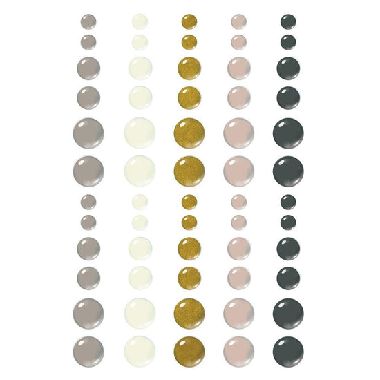 Happily Ever After Enamel Dots Embellishments 60/Pkg