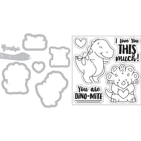 Sizzix Framelits Die & Stamp Set T-Rex By Katelyn Lizardi 7/Pkg