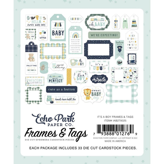 Echo Park Cardstock Ephemera 33/Pkg Frames & Tags, It&
