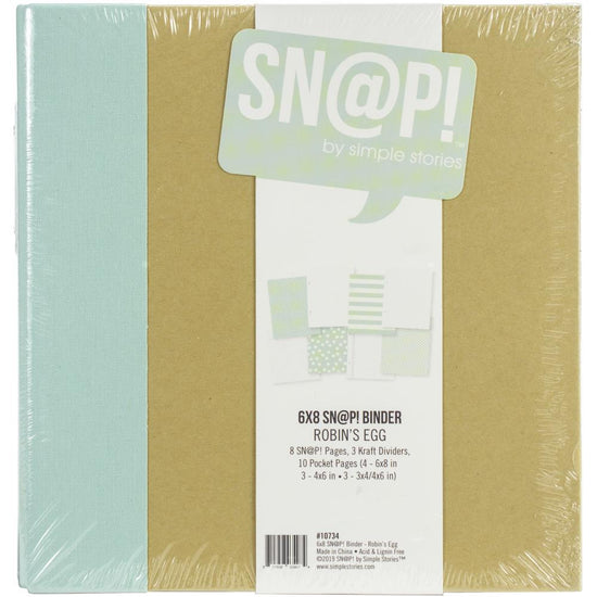 Simple Stories Sn@p! Binder 6"X8" Robin’s Egg