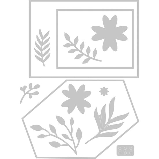 Sizzix Thinlits Die Set 12PK - Geo Floral Frame Item