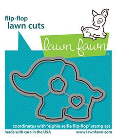 Lawn Fawn elphie selfie flip-flop - lawn cuts die