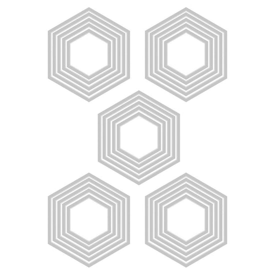 Sizzix Thinlits Die Set 25PK - Stacked Tiles, Hexagons Item